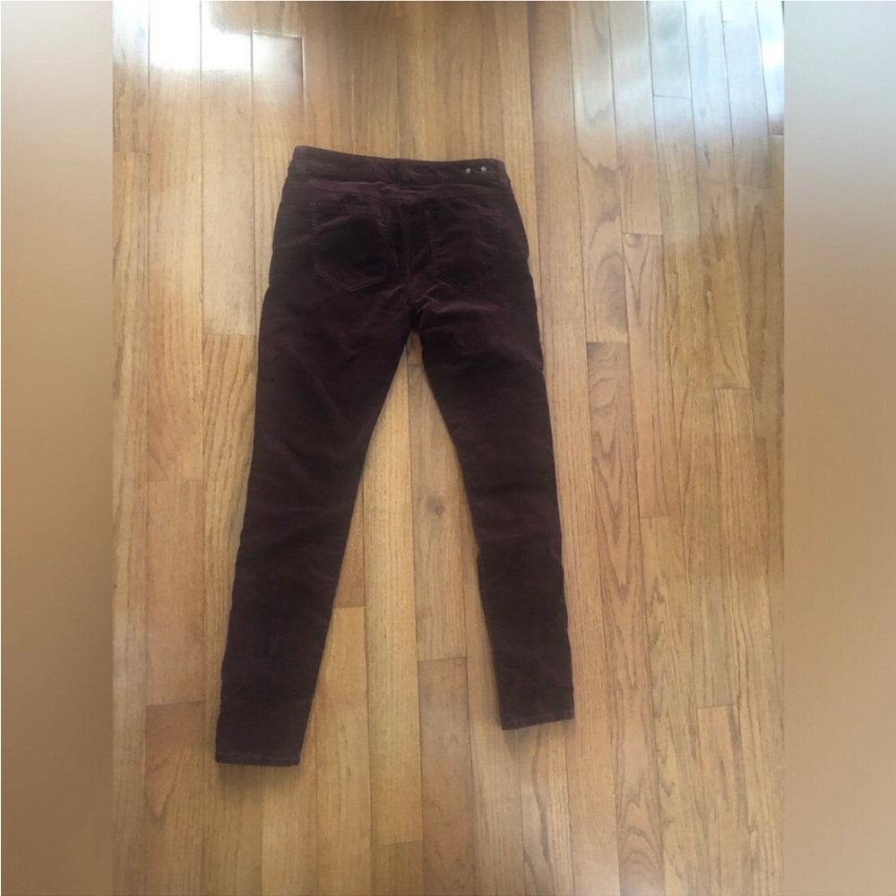 NWOT CABI Burgundy Maroon Wine Vineyard Corduroy Size 4 Skinny Pants Fall Winter - Picture 6 of 10
